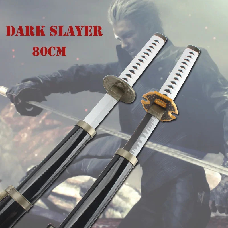 Yamato 5 Vergil Katana คอสเพลย์อาวุธ Dark Slayer ของเล่นไม้ 80 ซม./31.5 "ภาพยนตร์และโทรทัศน์ props
