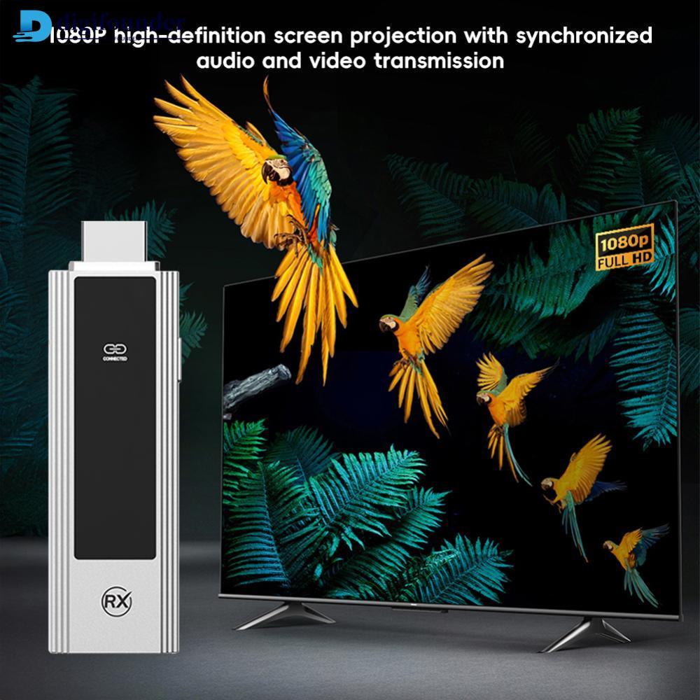 DIGIFOUNDER 1080P/60Hz Point-to-Point Dual Mode Wireless Display Mirroring 50M Long Range Video Conf