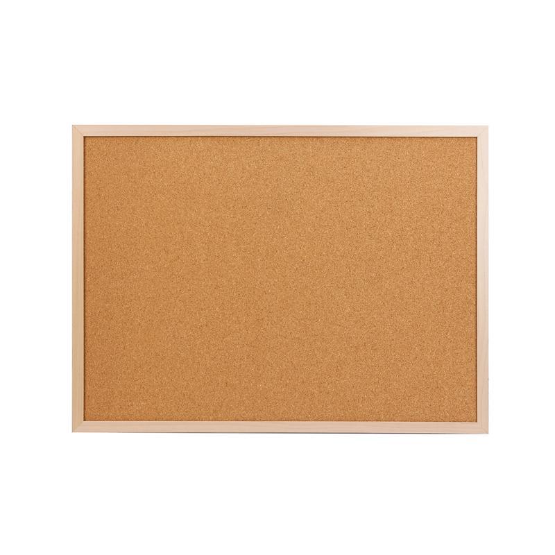 ONE บอร์ดติดประกาศไม้ก๊อก ขอบไม้ ขนาด 90x120 ซม.