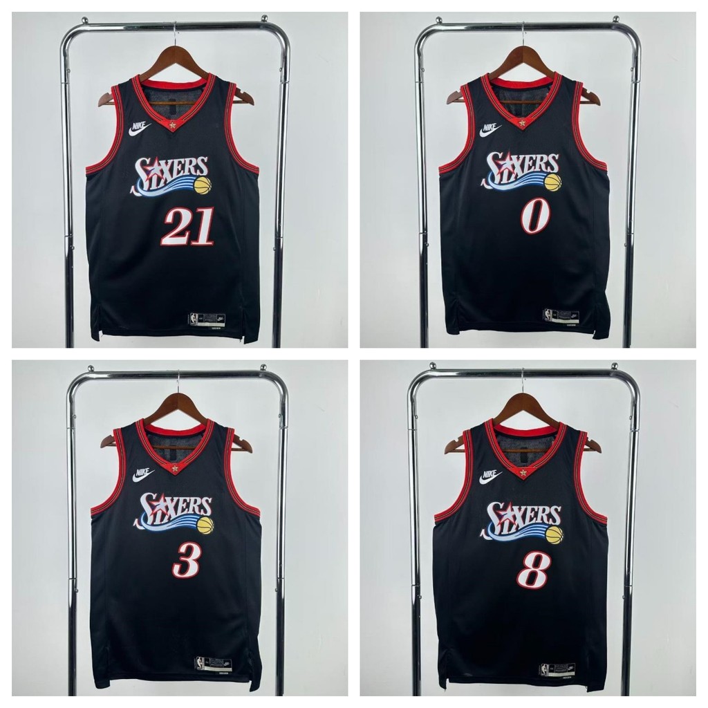 [กดร้อน]2026 Season Philadelphia 76ers เสื้อบาสเก็ตบอล George Allen Iverson City Edition Jersey