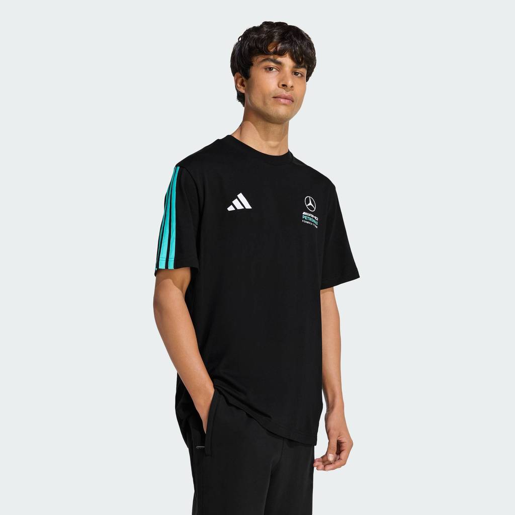 adidas Motorsport เสื้อยีด MERCEDES - AMG PETRONAS FORMULA 1 TEAM DNA ผู้ชาย สีดำ KE8161