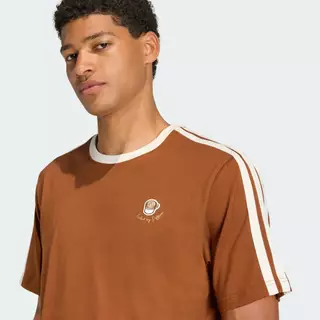adidas ไลฟ์สไตล์ เสื้อยืดพิมพ์ลาย LUX COFFEE CAFE CUP ผู้ชาย สีน้ำตาล JZ5070