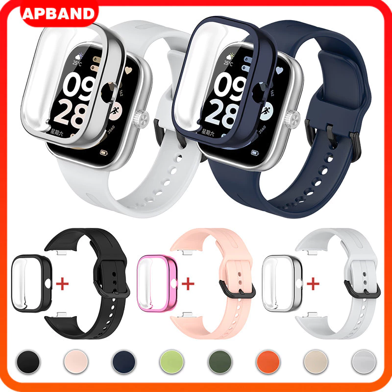 For Smartwatch Xiaomi Redmi Watch 6 5 4 สายรัดข้อมือซิลิโคน นุ่ม ยืดหยุ่น กันกระแทก TPU เคสป้องกันหน้าจอ สำหรับ