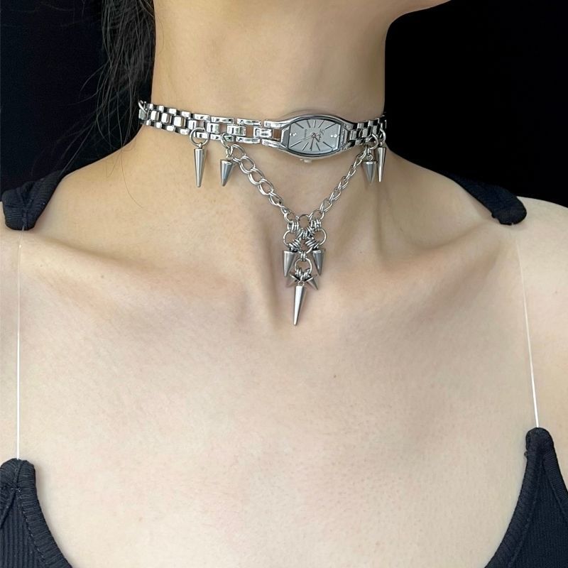 นาฬิกาสไตล์ Y2K สายเหล็กและไทเทเนียม EVER Niche