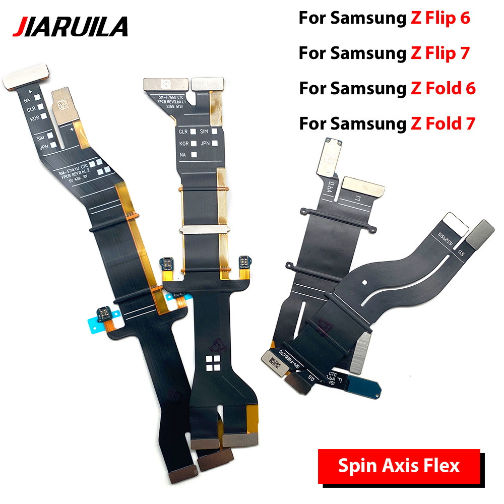 บอร์ดหลักเมนบอร์ด Flex Cable Spin Axis Flex Cable สําหรับ Samsung Galaxy Z Flip 6 7 พับ 6 7