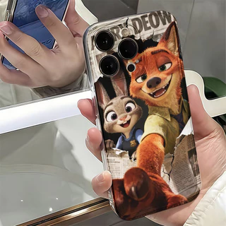 เคสไอโฟน11 ซูมสองครั้งตลกกระต่ายกระต่ายอ่อนนุ่ม สำหรับ iPhone 13 16 17 11 15 14 12 Pro Max 15 7 8 16 14 Plus XR X XS Max