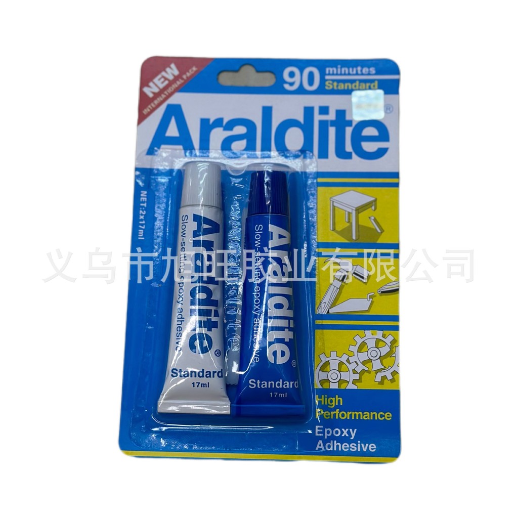 Araldite Araldite ab กาวการ์ดสีฟ้าพร้อมสต็อกเครื่องประดับพิเศษ Super กาวเซรามิคไม้แก้ว