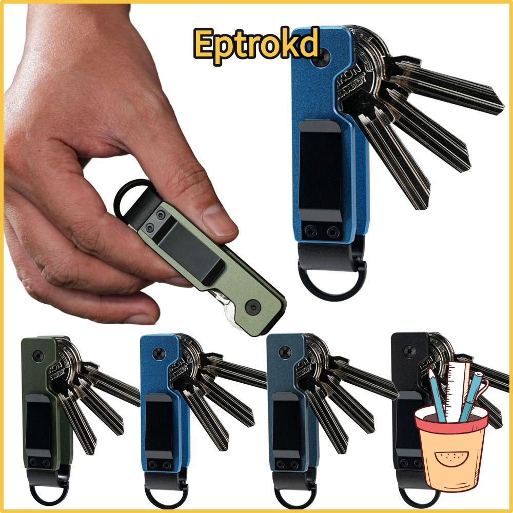 EPTRO Key Organizer, Metal Compact Key Holder, Minimalist Holds 2-5 Keys Keys Bag Outdoor