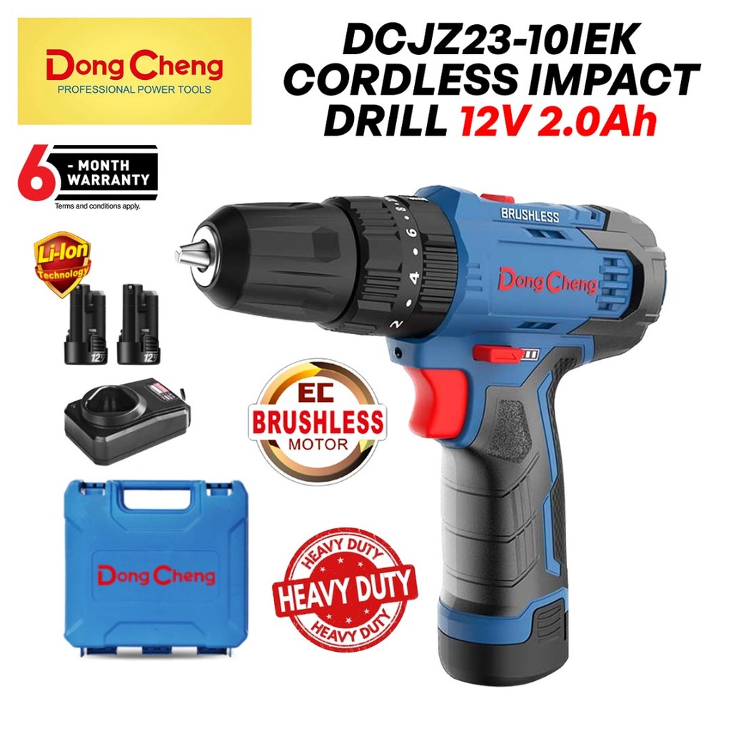 DongCheng DCJZ23-10IEK สว่านกระแทกแบบไม่มีแปรง 12V 2.0Ah