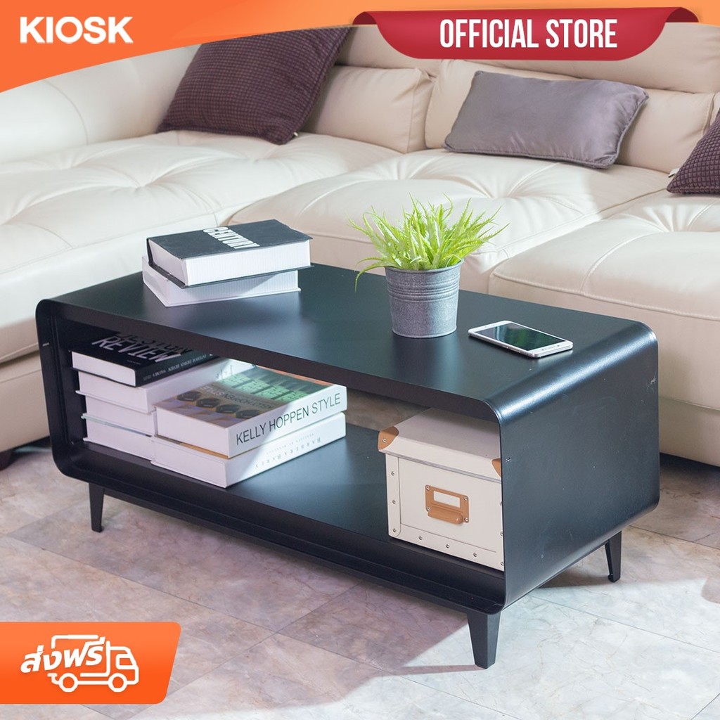 [จัดส่งพร้อมติดตั้งฟรี] KIOSK โต๊ะกลาง PUNTO 90ซม. รุ่น PT-90  **มีใบกำกับภาษี**