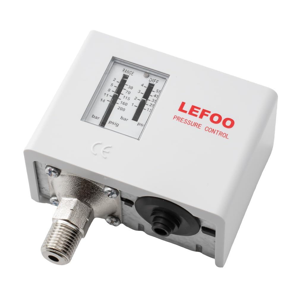 LEFOO LF5514 ปรับน้ํามัน HVAC ความดันควบคุม/หม้อไอน้ําไอน้ําสวิตช์ความดัน/เครื่องทําความเย็นเดี่ยว/ป