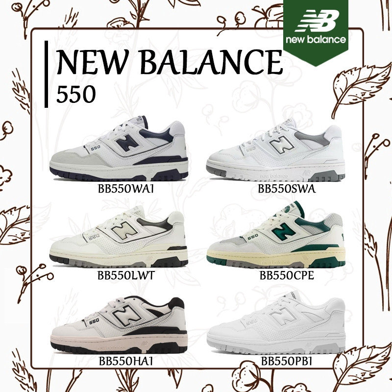 ของแท้ 100%New Balance NB 550 รองเท้ารองเท้าลําลองรองเท้าผู้ชาย/ผู้หญิง
