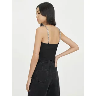 [Pomelo] เสื้อสายโซ่เดี่ยวครอป / Chain Strap Cropped Cami