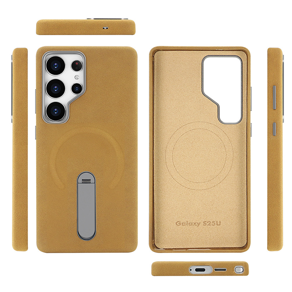 หรูหรานุ่มสบายหนังนิ่มหนังแม่เหล็กชาร์จไร้สายสําหรับ Samsung Galaxy S24ULTRA S25 ULTRA ULTRA ULTRA ULTRA ULTRA Fine เส้นใยปลอกกันกระแทกฝาหลังพร้อมวงเล็บหมุน ราคา ถูกที่สุด ดีลบีเคเค แกลเลอรีภาพที่ 7