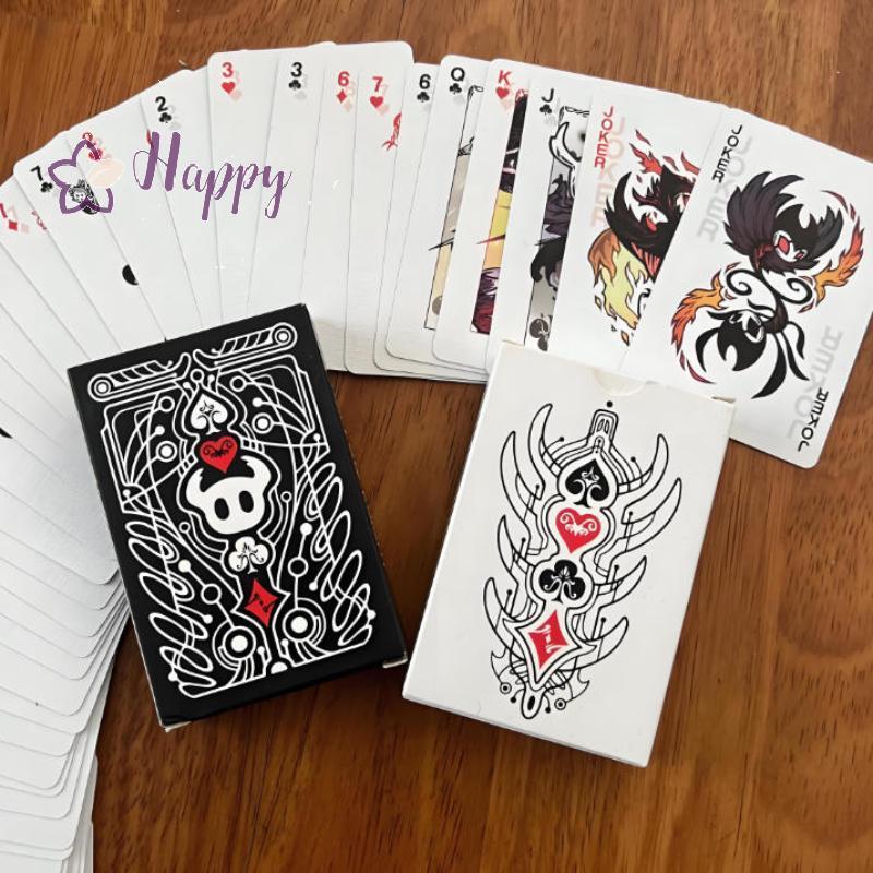 <Happybay>Hollow Knight ck White Playing Card Game Card Groupชุดสะสมสําหรับเกมปาร์ตี้นักบวชและเทคนิค