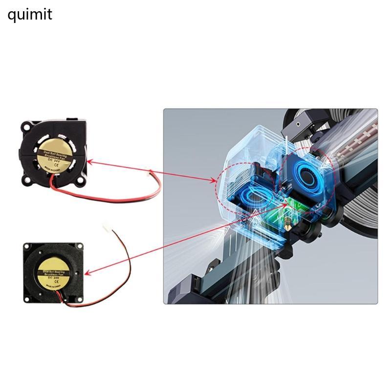 QUIM 3D เครื่องพิมพ์พัดลมระบายความร้อน 4010 4015 3010 Blower พัดลมระบายความร้อน Hotend Extruder พัดล