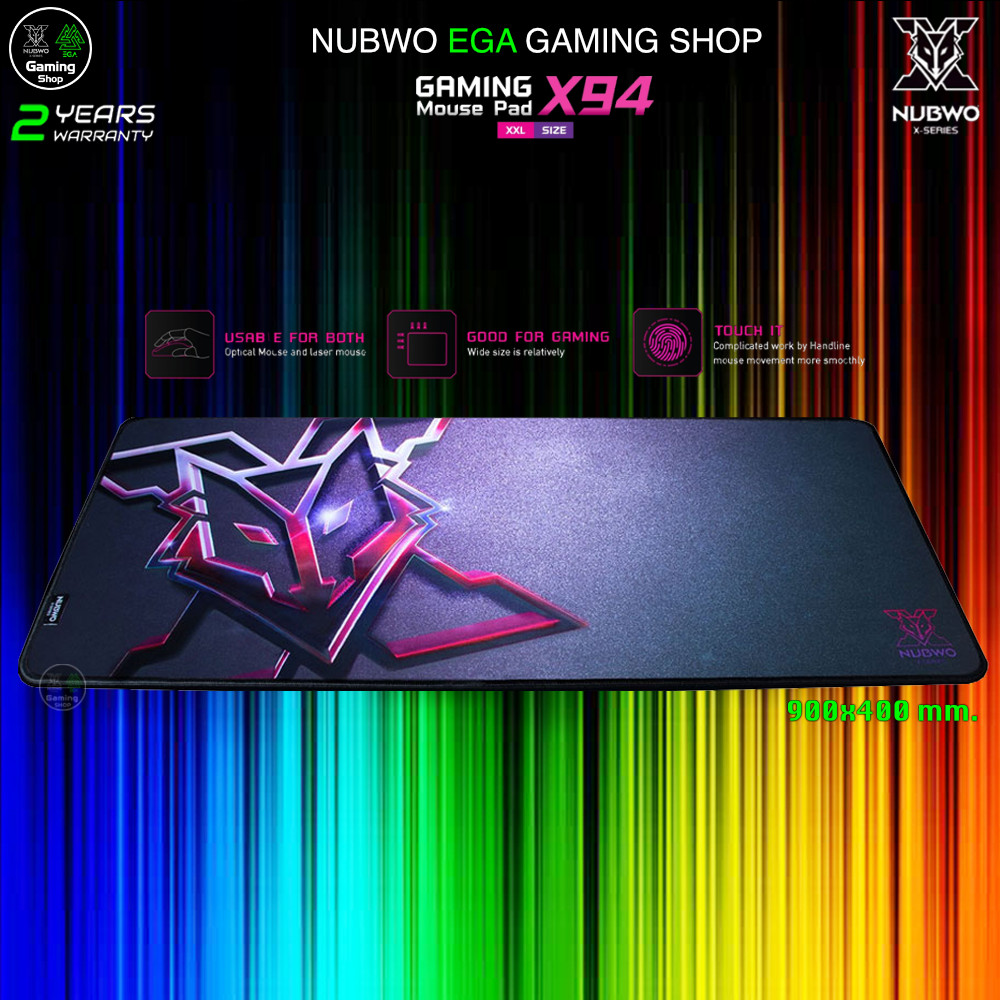 🎮 GAMING NUBWO X94 GAMING MOUSE PAD XXL แผ่นรองเมาส์ ขนาดใหญ่ พิเศษ 900X400 มม. หนา 3 มม. เหมาะกับกา