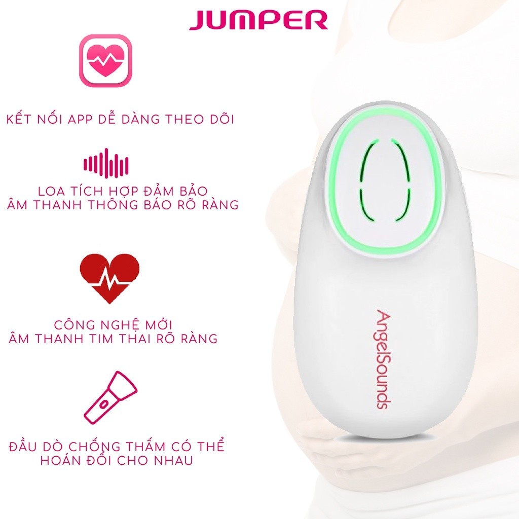 ของแท้ Jumper JPD-100S9 เครื่องวัดหัวใจทารกในครรภ์ส่วนบุคคล - พร้อมการเชื่อมต่อ App, การบันทึกและแชร
