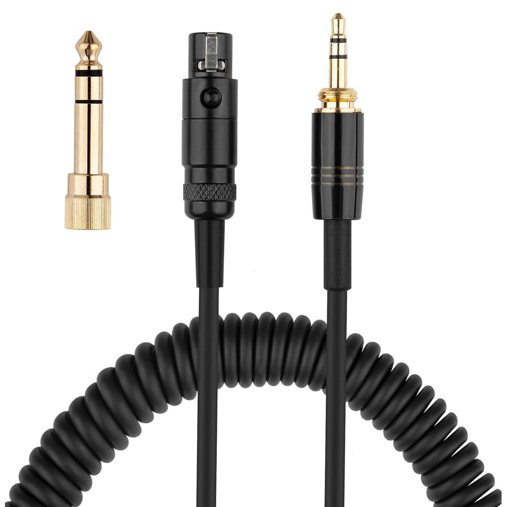 Weishan K702 Cable Coiled Aux Cord Replacement สําหรับ AKG Q701, K712, K240, K240S, K240 MK II, K141