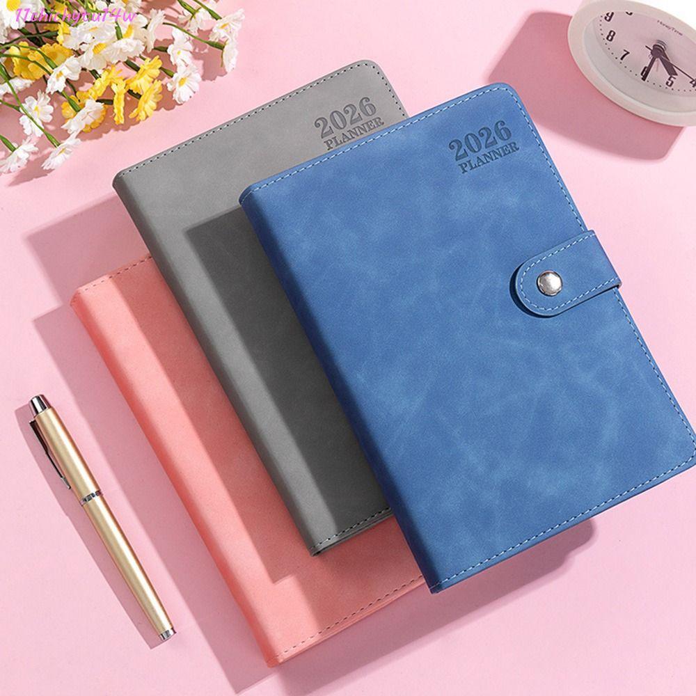 CHICHYTU14W 2026 Schedule Planner Notepad, บุ๊คมาร์คภาษาอังกฤษ a5 Agenda Planner Notebook, Time Orga