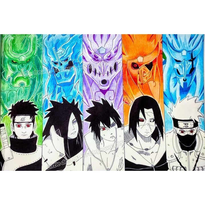 UV727 Naruto Patch ความร้อนสติกเกอร์สําหรับ T เสื้อเสื้อผ้ากระเป๋าเป้สะพายหลัง Kakashi Gaara ตกแต่ง 
