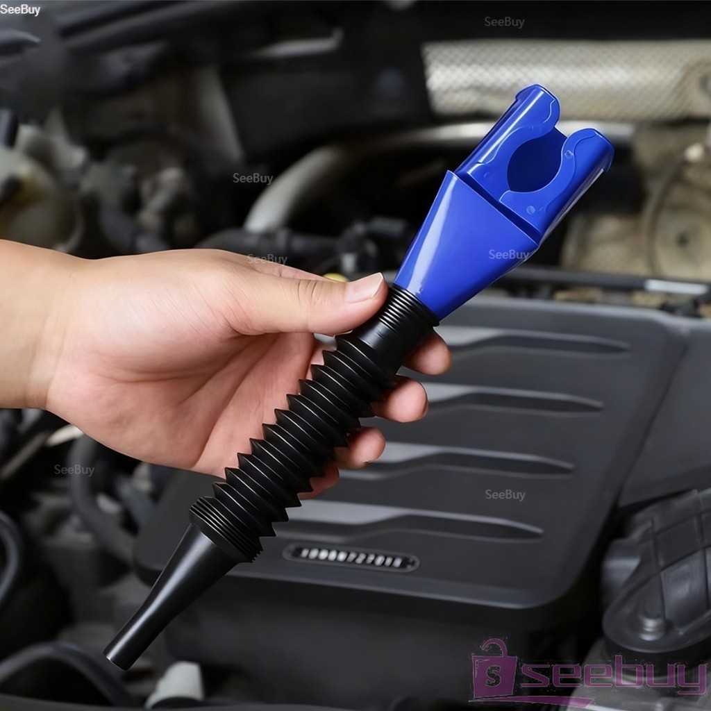 SUY กรวยเติมน้ำมัน น้ำมันเครื่อง ปรับงอได้  พับเก็บได้ สามารถใช้กับของเหลวทุกชนิด Car Refueling Funnel - รูปที่ 2