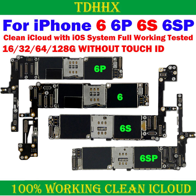 สําหรับ 6 6S ฟรี iCloud Logic Board ทดสอบดี 6Plus 6SPlus 5.5 นิ้วเมนบอร์ดชิปเต็มระบบ iOS ทํางานได้อย