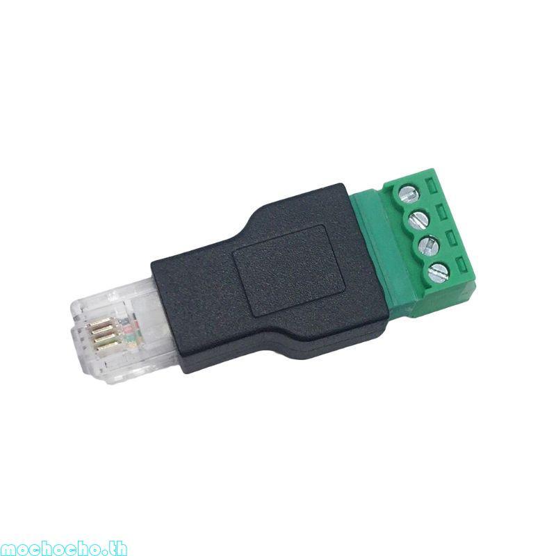 Mocho RJ11 ชาย 4 พินขั้วต่อ Terminal Plug Ethernet Video Connector