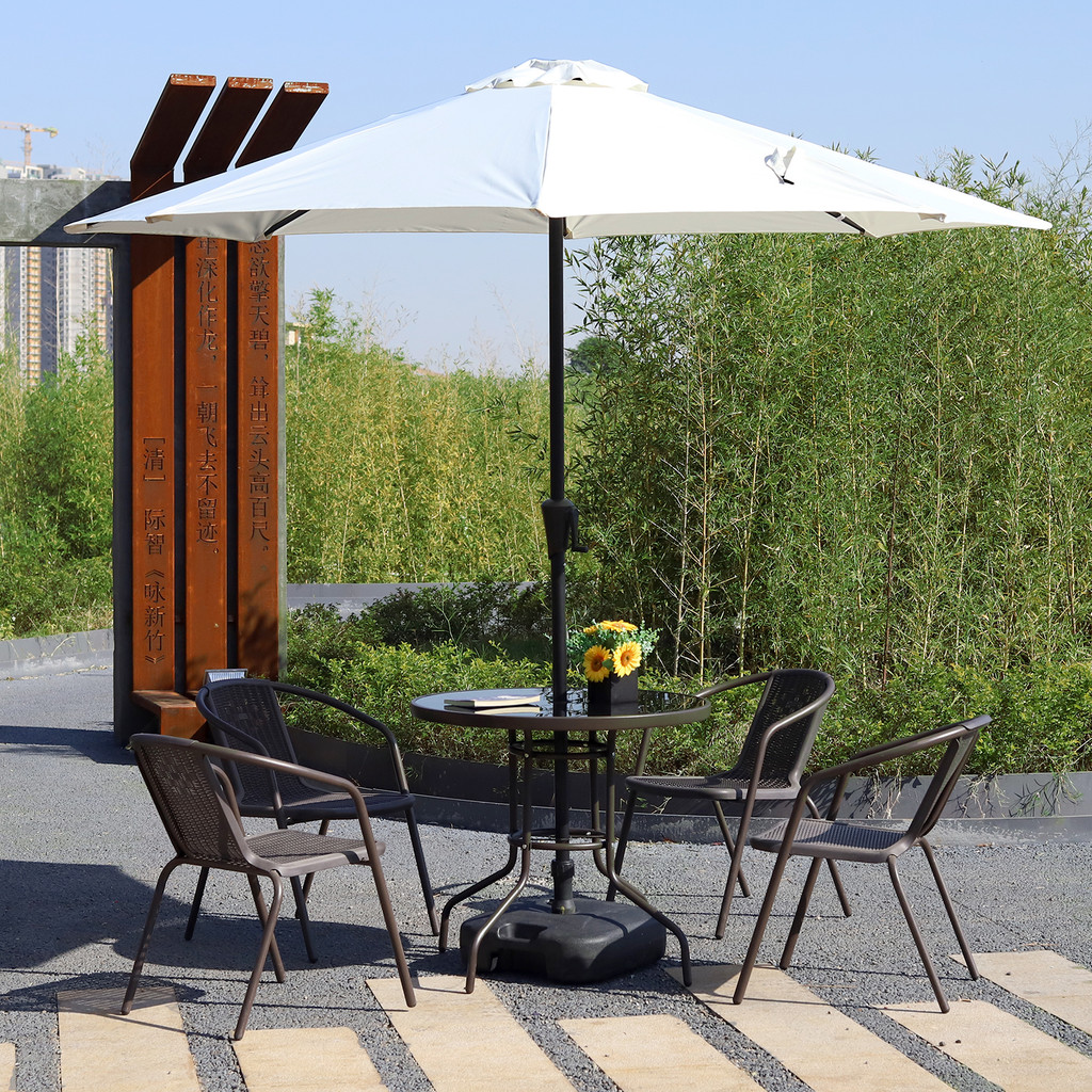 9FT Patio Outdoor Umbrella-UPF 50+ ร่มกันแดดสําหรับ Garden, Backyard,Yard