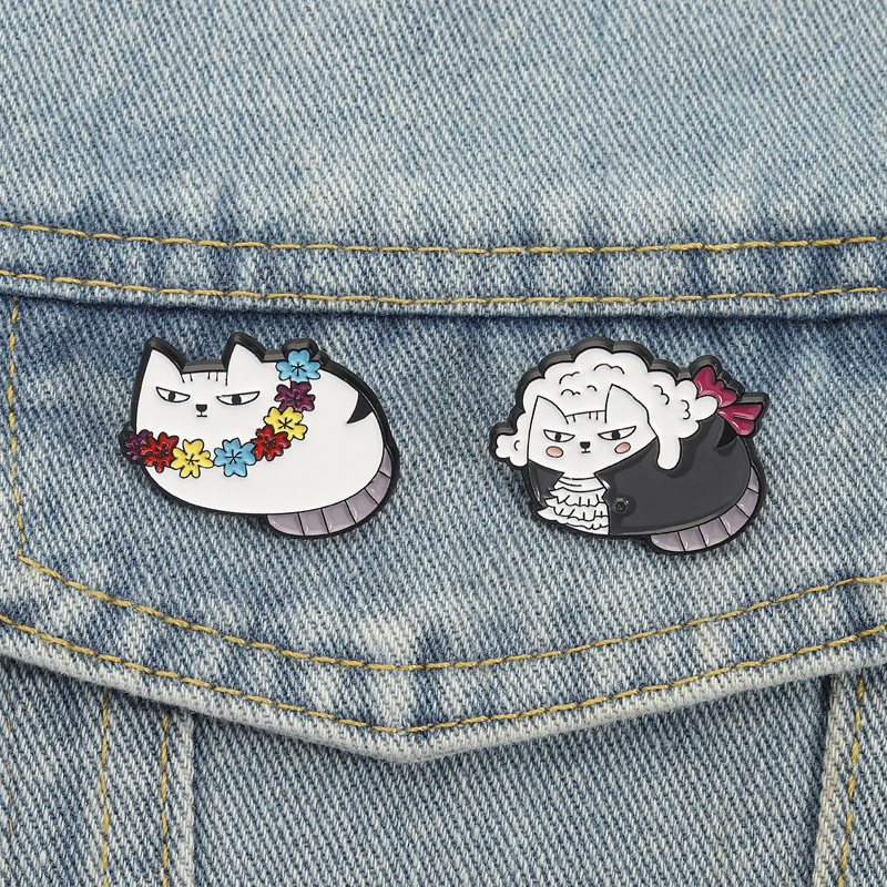 เข็มกลัดแมวน่ารักสไตล์การ์ตูน Mochi Celeste พร้อมใช้งานเป็นเครื่องประดับหรือของขวัญ - รูปที่ 2