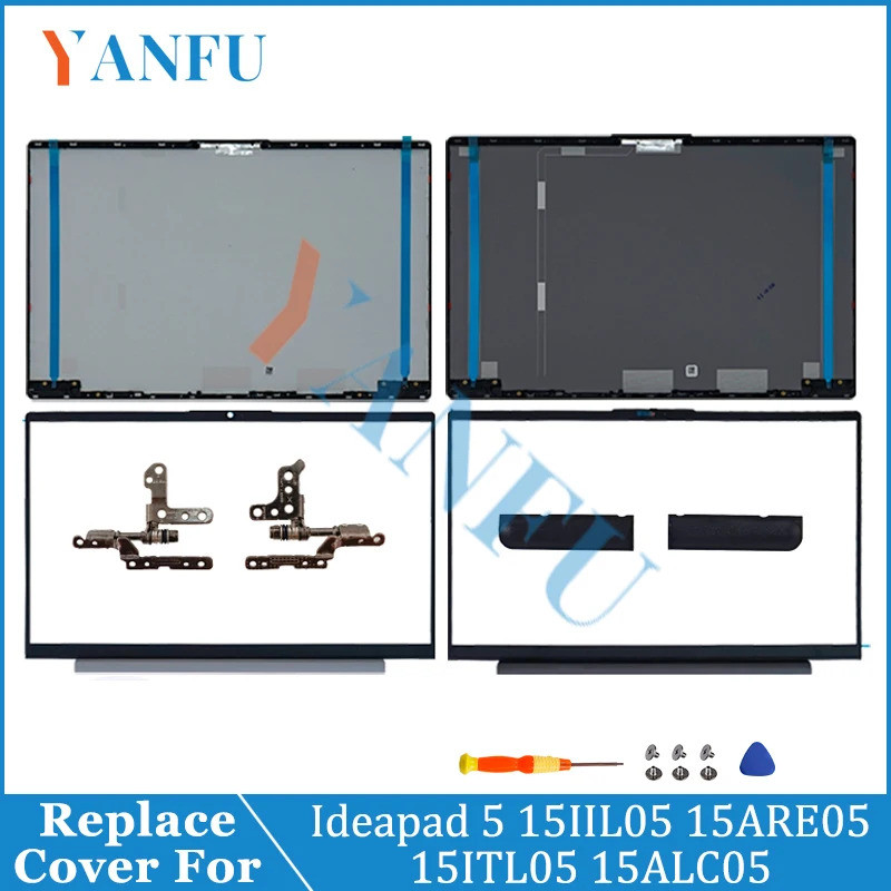 กรณีใหม่สําหรับ Ideapad 5 15IIL05 15ARE05 15ITL05 Ideapad 5-15 2020 2021 แล็ปท็อป LCD ฝาครอบด้านบน/ปกหลัง/ด้านหน้า/บานพับ