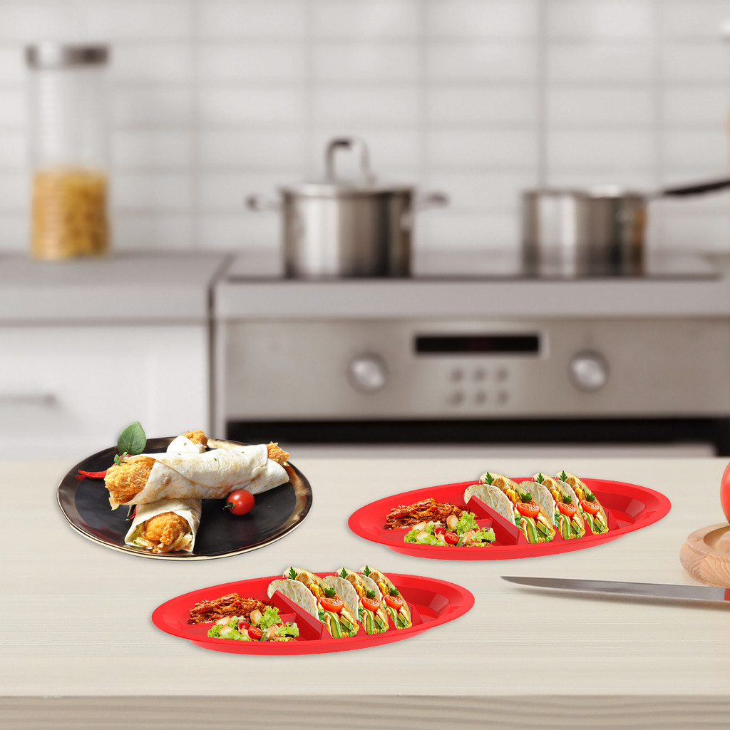 Taco ผู้ถือแผ่นปลอดภัย Taco Bar Taco แผ่นแบ่งสําหรับ Taco Supplies SHOPQJC3639