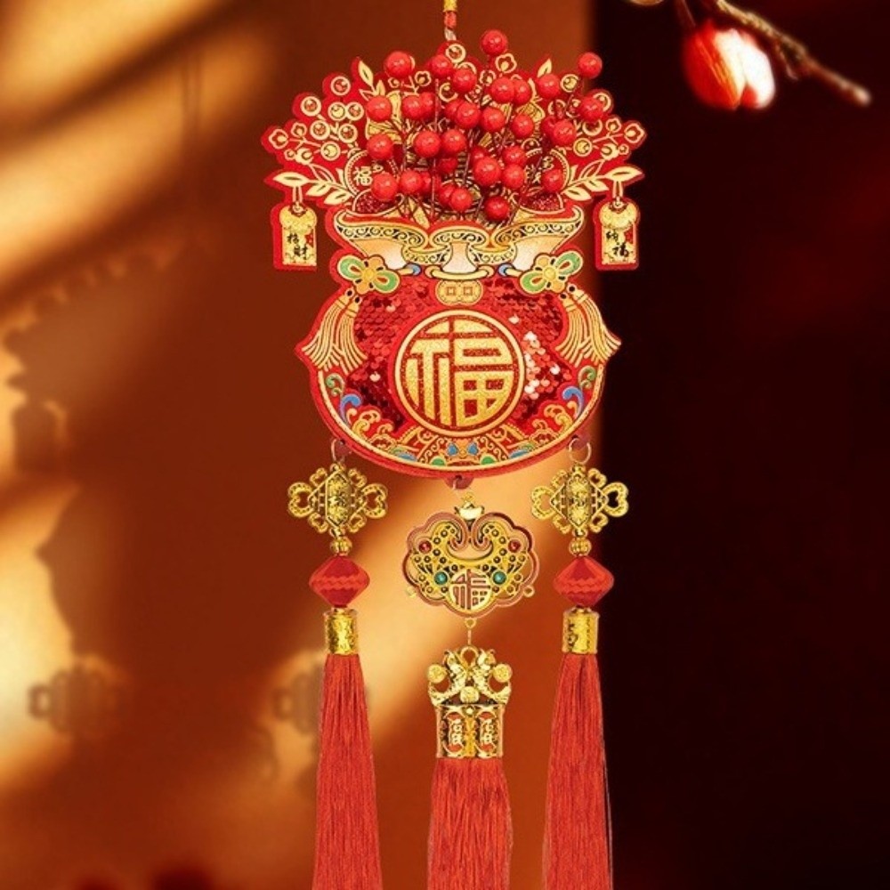 มูเคเลีย ตกแต่งตรุษจีนจี้เทศกาลฤดูใบไม้ผลิแบบดั้งเดิมที่สร้างสรรค์ใช้อย่างแพร่หลายสามมิติประณีตโชคดีงานรื่นเริงแขวนเครื่องประดับในครั - รูปที่ 4