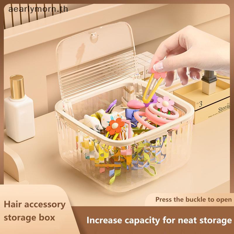 AA อุปกรณ์เสริมผม Organizer อะคริลิคกล่องเก็บผม Tie Organizer สําหรับซักรีด Pods คอนเทนเนอร์เดสก์ท็อปกล่อง TH