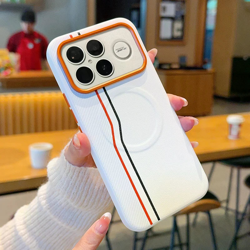 POCO F8 Pro F7 F8 Ultra กรณีหรูหรา PU แม่เหล็กไร้สายชาร์จป้องกันปกหลังสําหรับ Redmi K80 K90 Pro Max Shell - รูปที่ 6