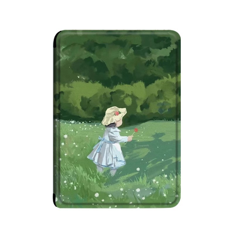 Kobo Libra Colour/Kobo Libra2 7 นิ้ว Sleep Wake-Up Hand Holder Soft Case Protective Case Oil Paintin