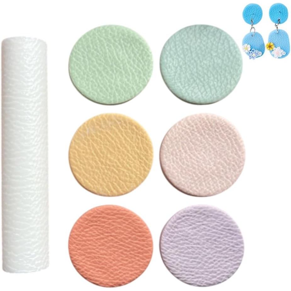 HOBBIESAY Polymer Clay Texture Roller Clay ต่างหูแม่พิมพ์ Polymer Clay Texture แผ่น Polymer Clays หน
