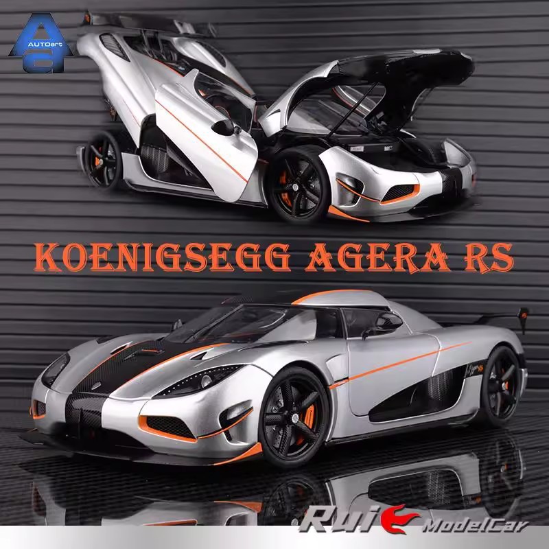 พร้อมสต็อก จัดส่งทันที 1: 18 Koenigsegg AGERA RS โมเดลรถจําลอง