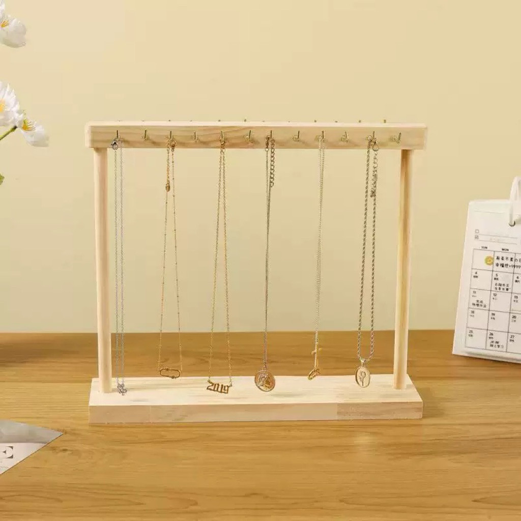 DIY ที่โชว์สร้อยแบบไม้ ที่โชว์สร้อย ไม้แขวนเคาน์เตอร์สําหรับโชว์ต่างหูสร้อยข้อมือ