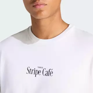 adidas ไลฟ์สไตล์ เสื้อยืดพิมพ์ลาย COFFEE CAFE DONUT BOX ผู้ชาย สีขาว KB2500