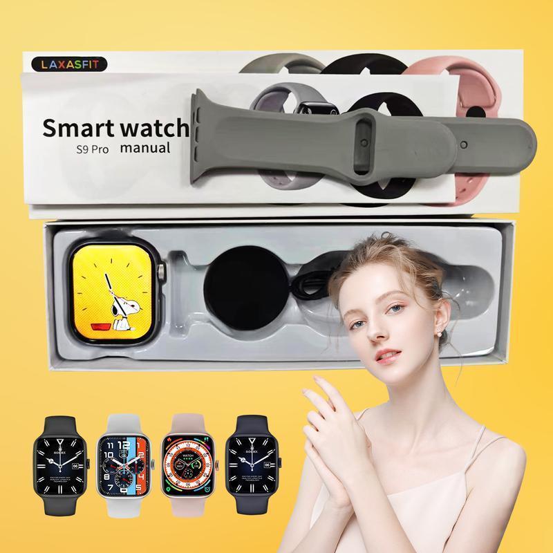 สมาร์ทวอทช์ S9 Pro รุ่นใหม่แบบยูนิเซ็กซ์  นาฬิกาสปอร์ตหน้าจอสัมผัส  โทรออกและส่งการแจ้งเตือนข้อความใ