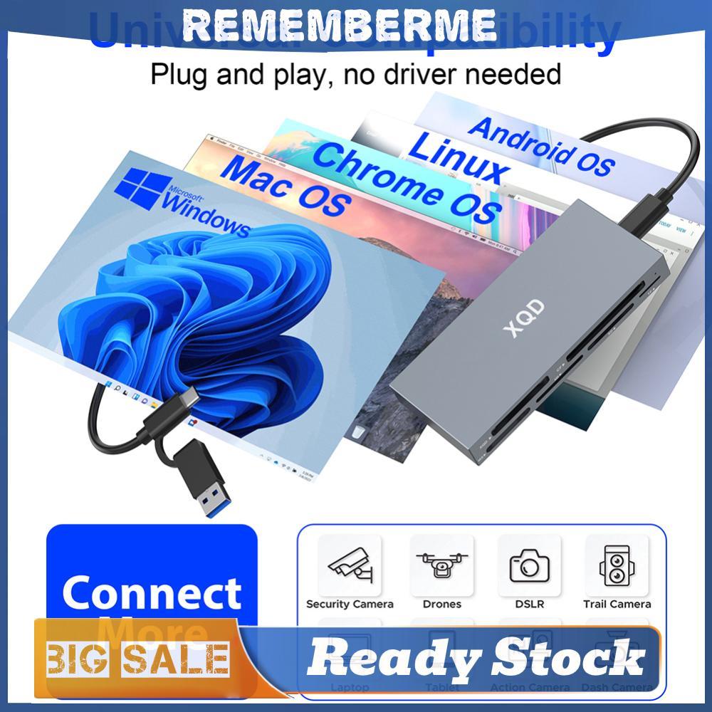 6 in 1 XQD Card Reader 10Gbps XQD/SD/TF/MS/XD/CF Reader Multi Memory Card Reader อะแดปเตอร์สําหรับ P