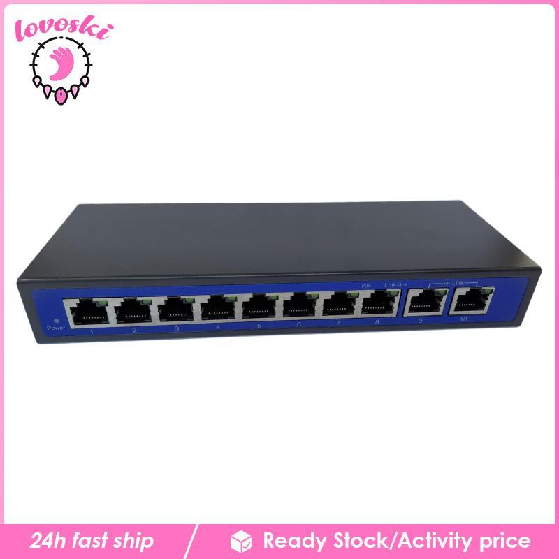 [Lovoski] 9 พอร์ต 10/100 Mbps 8 POE Port & 2 Uplink Power Over Ethernet Switch Adapter