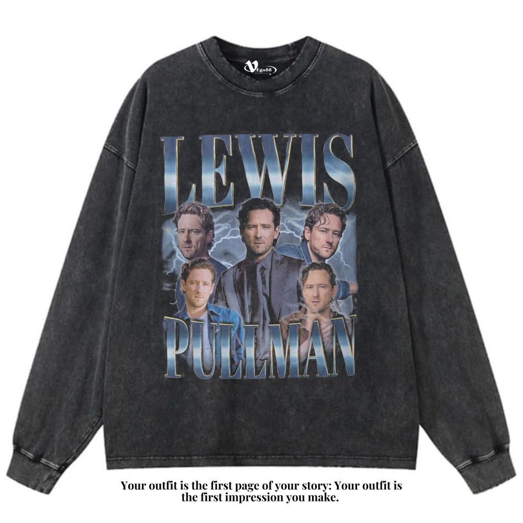 VEGA88 *Lewis pullman* เสื้อยืดแขนยาวโอเวอร์ไซส์ | เสื้อยืดโอเวอร์ไซส์ | เสื้อยืดฟอก | ซักซักผ้า | เ