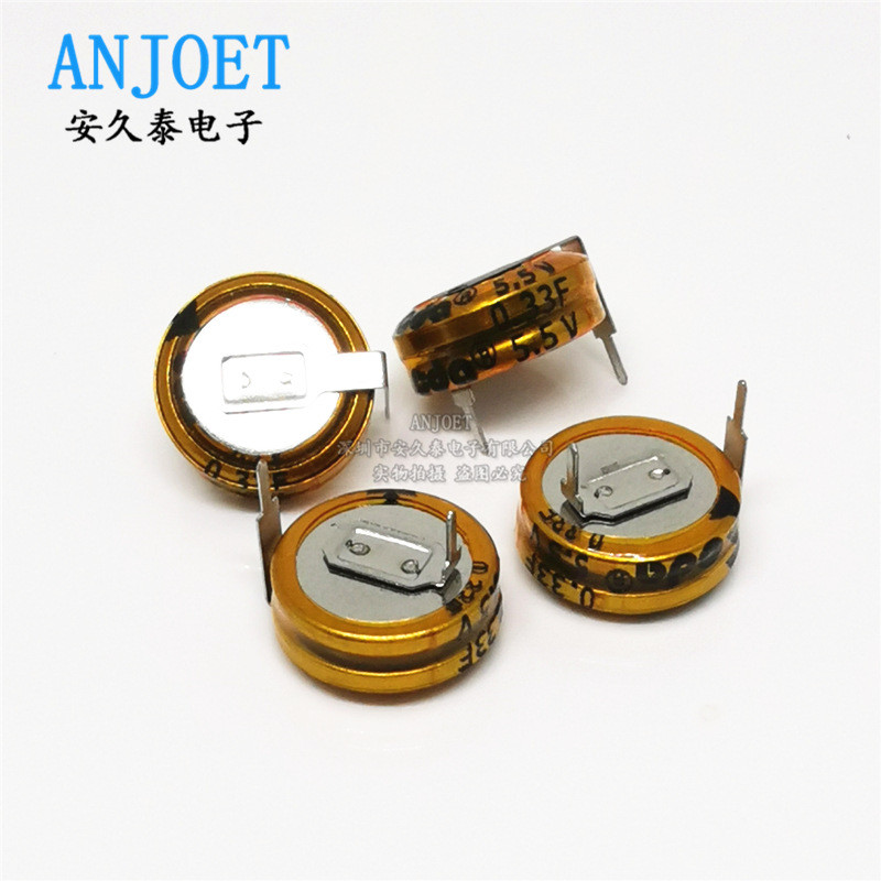 5.5V Super Ferra Capacitor 0.1 F/0.22/0.33/0.47/1/1.5/4/5F แนวตั้ง V/C/H ประเภท