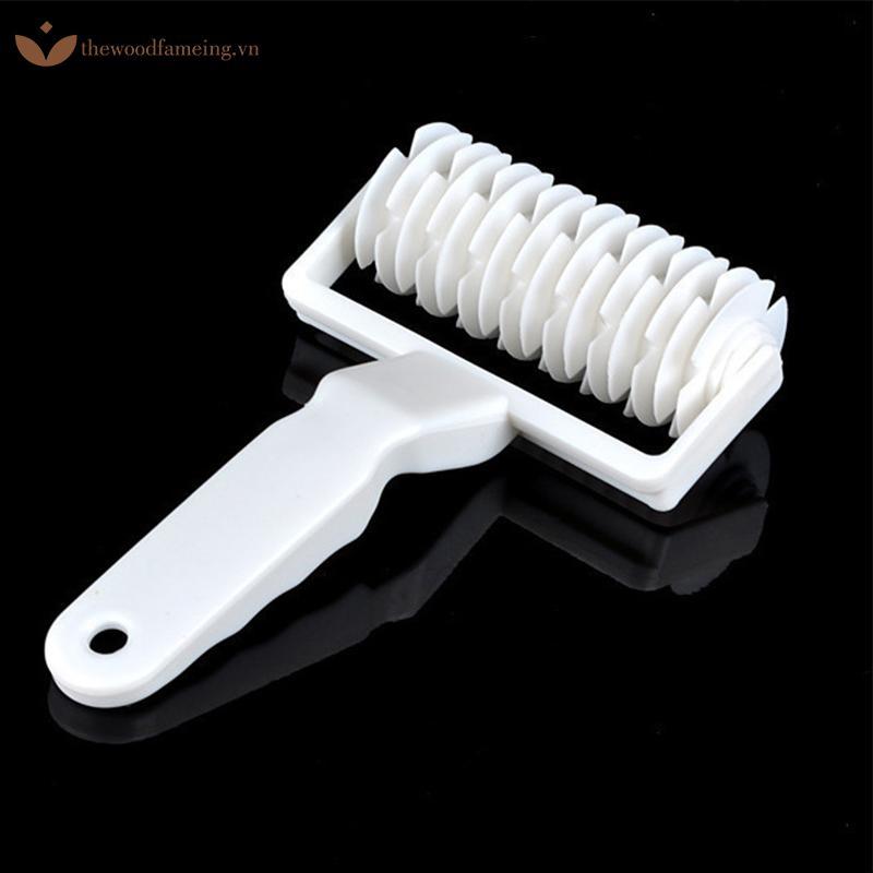 Thewoodfameing Pastry Lattice Roller Cutter พาย Pastry Dough Fondant พิซซ่าเค้กเครื่องตัด Roller Hom