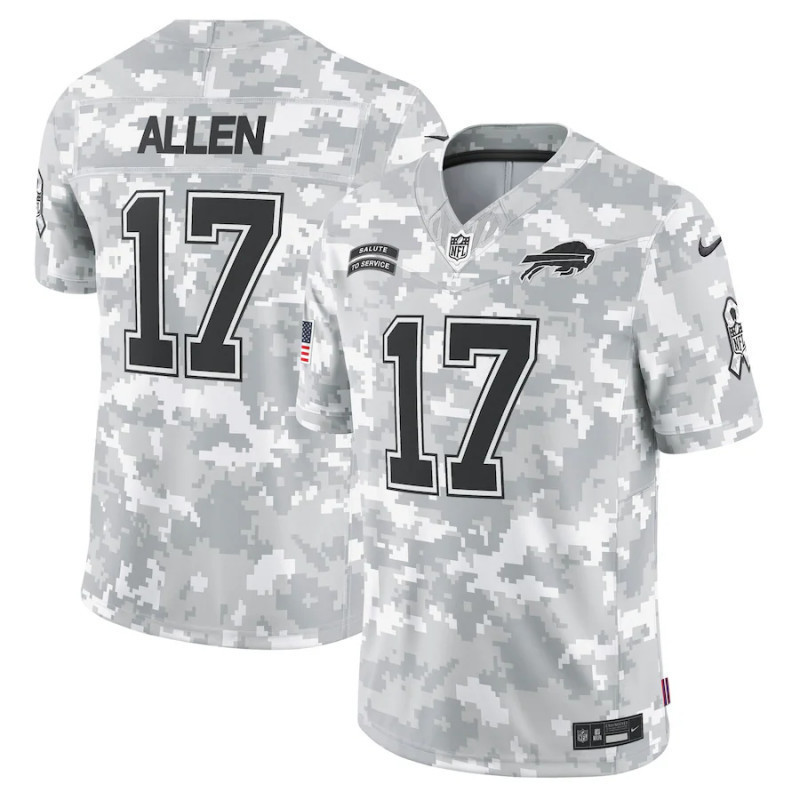 Buffalo Bills No.17 Josh Allen 2024 Salute to Service Limited Mens Jersey