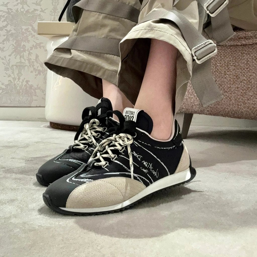 Original Standard DI0R Graffiti Sketch Moral Training Shoes Forrest Gump Shoes