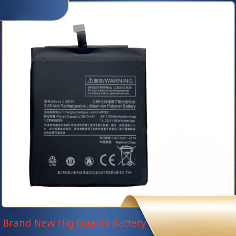 BN34 3000mAh 3.85V For Redmi 5A Mobile Phone Battery