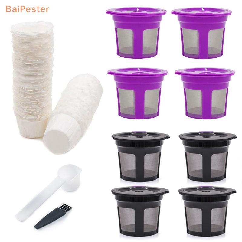 [BaiPester] กระดาษแบบใช้แล้วทิ้งกระดาษกรองกาแฟสําหรับ Keurig Reusable K Cups สําหรับเครื่องชงกาแฟ Ke